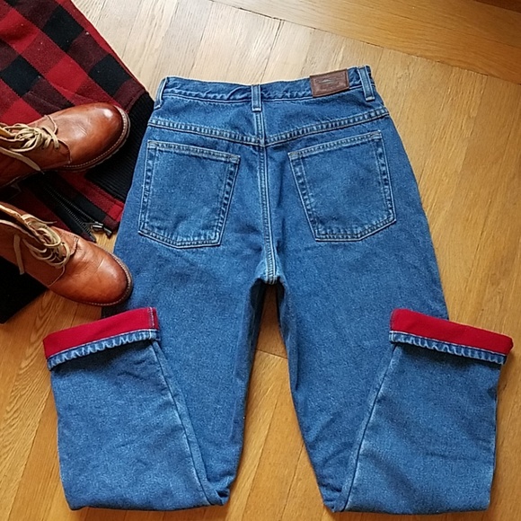 llbean fleece lined pants